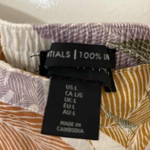 Tahari spring summer resort palm printed linen pants - Picture 8 of 9